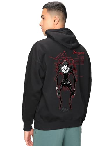 Bewakoof Mens Graphic Printed Oversized Hoodies_554012_Black_XL