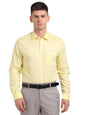 Turtle Men 100% Cotton Slim Fit Lemon Solid Formal Shirt