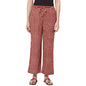 Fabindia Women Flax Bagru Printed Casual Pants Cotton_M Beige