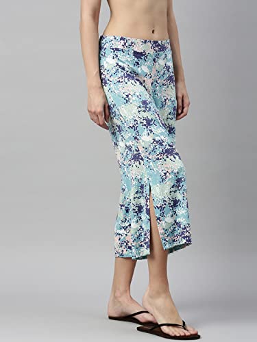 Enamor Essentials Womens Slim Fit Mid Rise Crop Length Soft & Drapey Stretch Viscose Culottes with Smart Side Slits - EA64(EA64