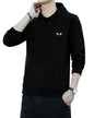 Noble Monk Men Stylish Colorblock T-Shirt | Full Sleeve | Hooded Neck | Casual Tshirt For Men Black