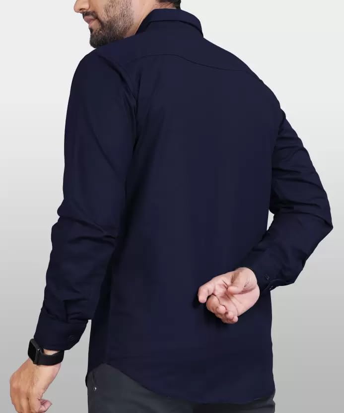 CB-COLEBROOK Mens Regular Fit Solid Soft Touch Cotton Casual Shirt with Pocket Design with Spread Collar & Full Sleeves (Availa