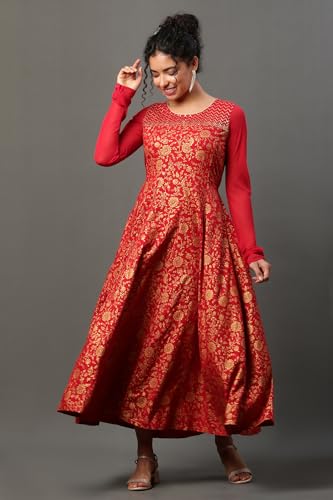 Aurelia WomenS 100% Viscose Regular Kurta (23Aua14968-506938_Red