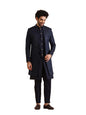 Kisah Mens Indo-Western Sherwani Trouser Set|Silk Blend Fabric Sherwani Set With Trousers Self Design Pattern Mens Ethnic Wear|R