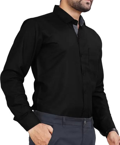 Tee Projekt | Premium Plain Cotton Shirt for Men | Cotton Shirt | Casual Shirt | Solid Shirt | Full Sleeves | Formal Shirt (TPJK
