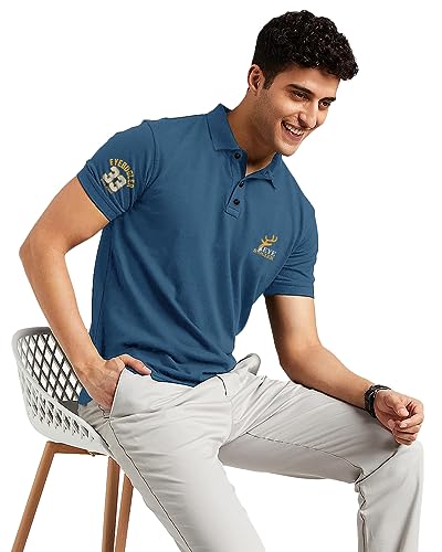 EYEBOGLER Regular Fit Mens Polo Neck Half Sleeve Soild Casual Tshirt