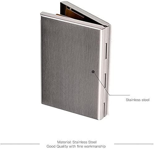OFIXO 6 Slots Credit Card Holder RFID Protected Stainless Steel Credit Card Wallet Slim Metal Credit Card Case for Men and Women