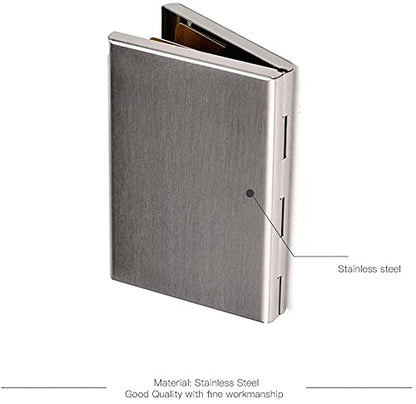OFIXO 6 Slots Credit Card Holder RFID Protected Stainless Steel Credit Card Wallet Slim Metal Credit Card Case for Men and Women