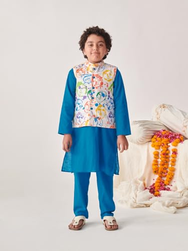 Pspeaches Boys Regular Kurta With Pyjamas (8-10Years)