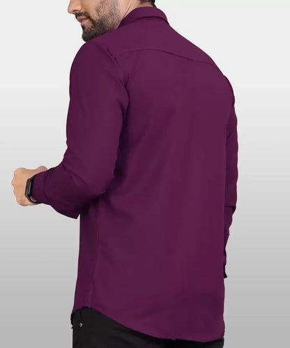 CB-COLEBROOK Mens Regular Fit Solid Soft Touch Cotton Casual Shirt with Pocket Design with Spread Collar & Full Sleeves (Availa