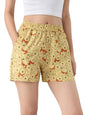 The Souled Store Winnie The Pooh: Bear-y Good Women and Girls Yellow All Over Printed Regular Fit Above The Knee Length Cotton B