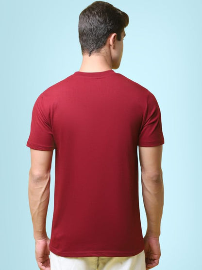 Pinkmint Combo T-Shirt For Men Cotton Blend Casual Half Sleeve T-Shirt L Active Wear L Regular Home T-Shirt (Pack Of 2) Maroon-Y