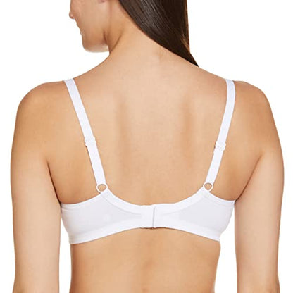 Enamor A042 Side Support Shaper Supima Cotton Everyday Bra - Non-Padded, Wirefree & High Coverage White