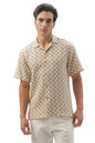 BE ACTIVE Mens Casual Cotton Blend Crochet Textured Shirt || Half Sleeve Shirt || Men Casual Shirt || Casual Wear Shirts (HIM01