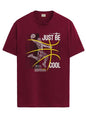 ADRO Men's Graphic Printed 100% Cotton T-Shirt - Regular Fit, Printed T-Shirts for Men (RN24-BCL-MR_Maroon_XL)