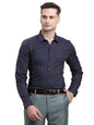Turtle Men Blue Regular Fit Stripes Pure Cotton Formal Shirt