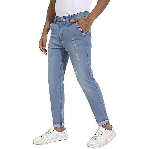 Campus Sutra Mens Regular Jeans (CBSSM23_CSMSSJEAN1024_Light Blue