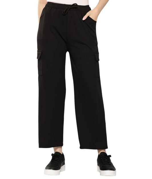 Aarika Girls Casual Wear Black Colour Solid Nylon Pant (9-13 Years)