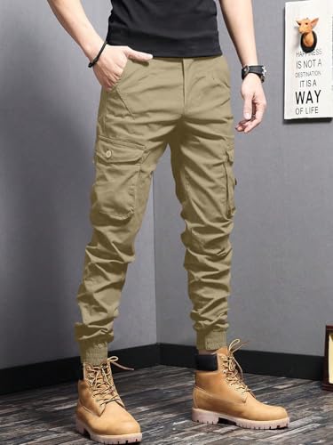 Leriya Fashion MenS Cargo Pants With Pockets | Cotton Joggers For Men | 6 Pocket Jeans Pant | Casual Trousers For Men (Lf-Tp-11
