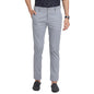 Turtle Men Cotton Stretch Grey Printed Narrow Fit Flat Front Casual Trouser