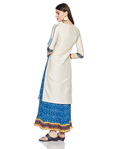 W for Woman Women's Cotton Straight Fit Straight Kurta (17AU17239-65696_Std