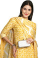 Pinkmint WomenS Cotton Straight Printed Kurta Set With Dupatta L WomenS Kurta Suit Set L Kurta With Pant Set Yellow