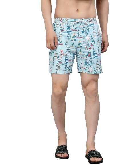Style Quotient Men Blue Printed Shorts