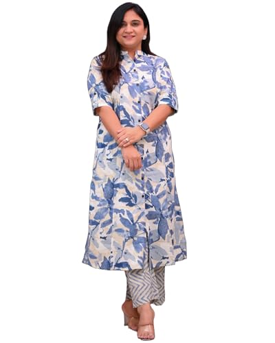 ANNI DESIGNER Women's Rayon Printed Regular Kurta with Pant