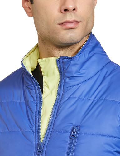 FYLTR Mens Lightweight Winter Puffer Jacket with Contrast Piping Detail - Stand Collar | Full Zipper | Side Pockets | Ribbed He