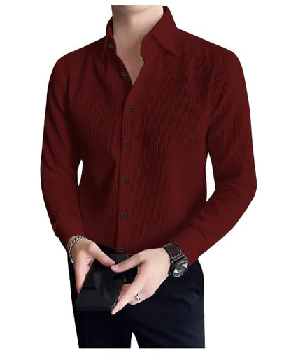 I Enterprise Casual Shirt For Men|| Regular Fit Shirt For Men|| Men Stylish Shirt || Men Solid Shirt With Spread Collar & Long S