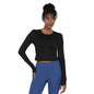 BlissClub Aerocool Training Crop Top | Crop fit | Full Sleeves | Thumbhole