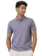 XYXX Mens Cotton Solid Regular Fit T-Shirt (XY_CR14_Polo Tshirt_1_Misty Lilac