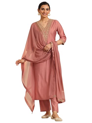 Libas WomenS Silk Blend Kurta Sets (Gs1116H