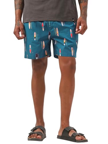Bewakoof Mens All Over Printed Regular Fit Poplin Cotton Boxer_659519_Blue_XL