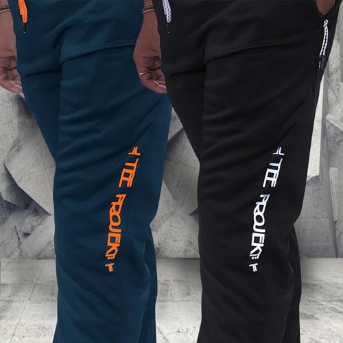 Pinkmint Men Combo Track Pant with Lycra Elastic Jogger Suitable for Active Wear, Jogger Yoga Wear, Sports (Pack of 2)