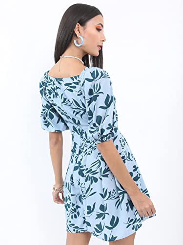 Ketch Polyester Womens Short Sleeve Casual Fit Dress Midi Khj6000239_Blue