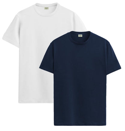 ADRO T Shirts Pack of 2 Mens Tshirts Cotton T Shirts for Men Tshirt T-Shirts Combo T Shirts Tshirts for Men Plain Solid Tshirts