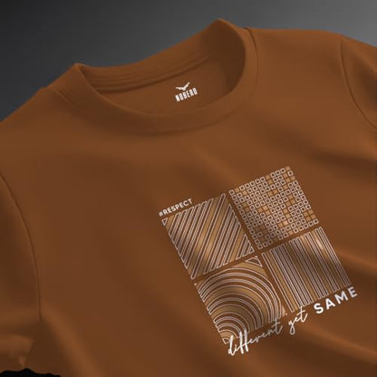 Nobero MenS Graphic Print Regular Fit T-Shirt (1M-Twts-C0773_Nutshell