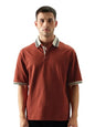 The Souled Store Antique Red Men And Boys Oversize Fit Half Sleeve Solid Cotton Red Color Polos