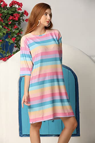 OM SAI LATEST CREATION Western Dresses for Women | Short A-Line Dress for Girls | Midi Dress for Women Dress for Women (Multicol