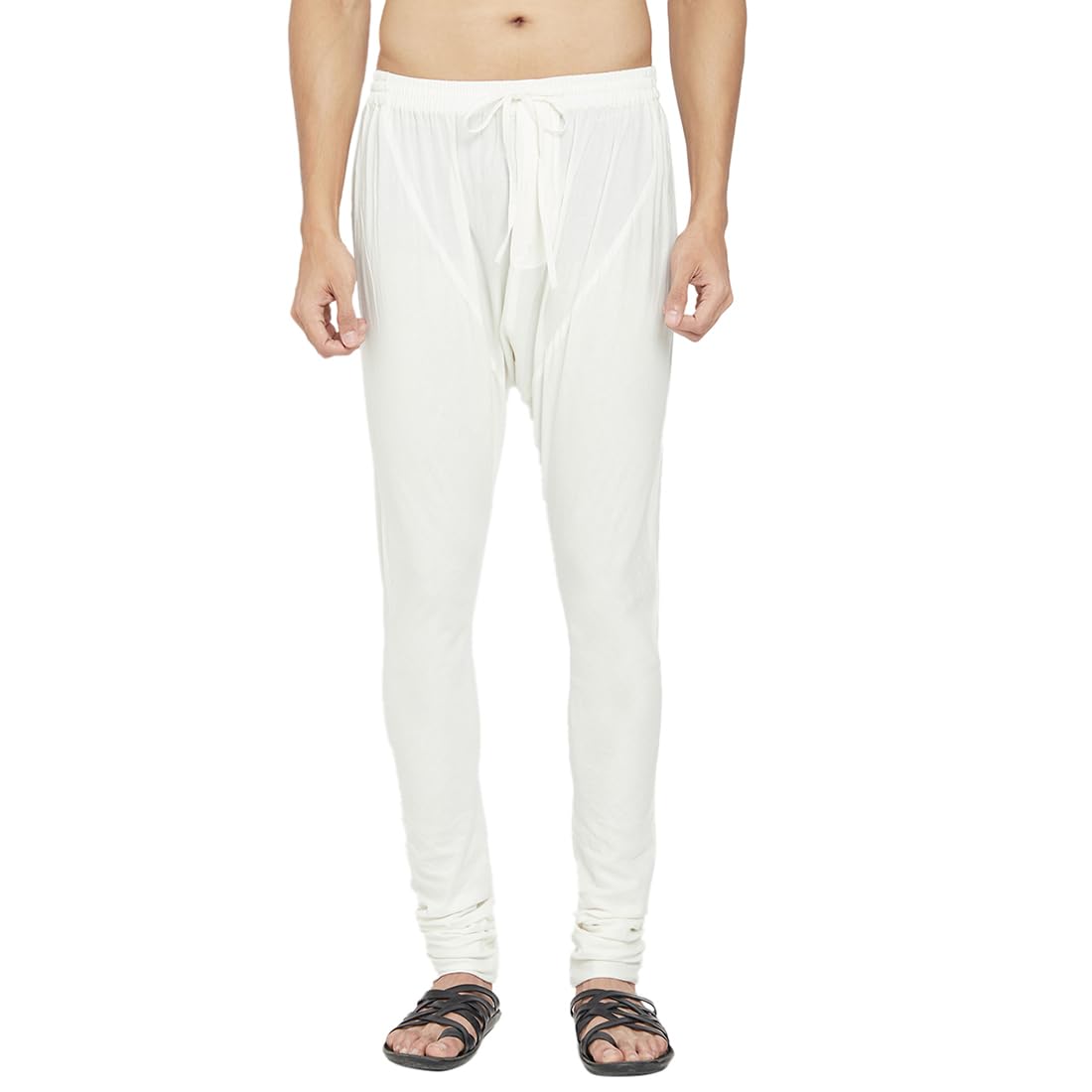 Fabindia Men Regular Fit Regular Churidar Cotton_M White