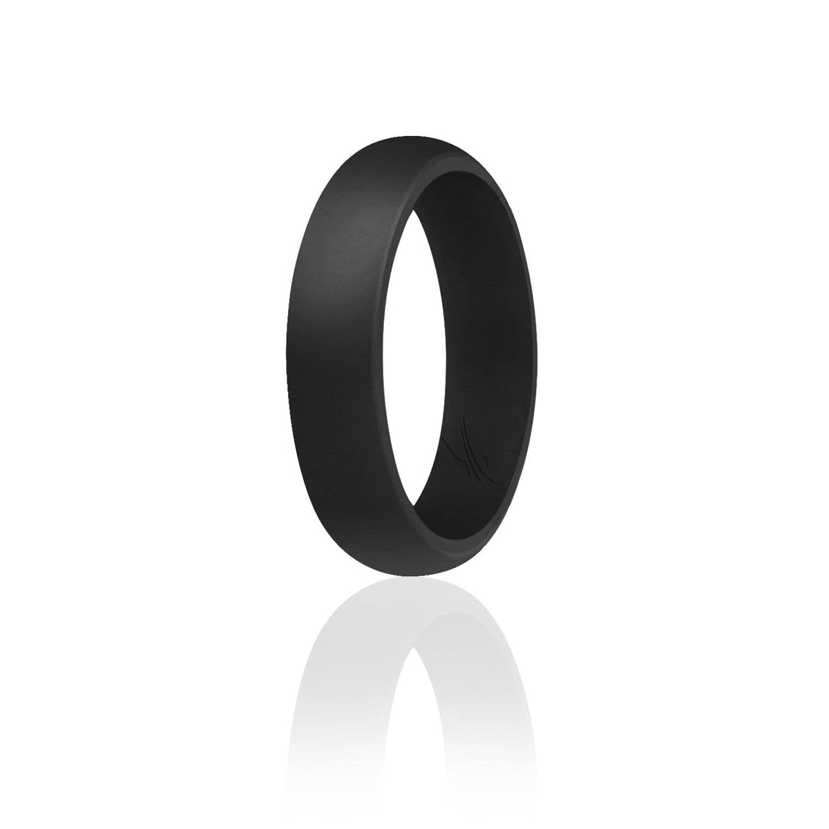 ROQ Silicone Rubber Wedding Ring for Women, Dome Solid Glitter & Metallic, Rubber Silicone Wedding Band, Anniversary Rings, Promise Ring, 5.5mm Wide 2mm Thick, Single, Gold, Size 6