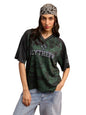The Souled Store Harry Potter: Women and Girls Short Sleeves V-Neck Graphic Printed Polyester Oversized Lightweight Breathable C