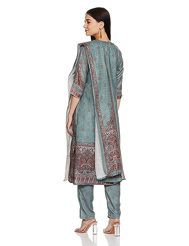 Ketch Polyester Womens Kurta With Palazzo (Khk3000533_Green