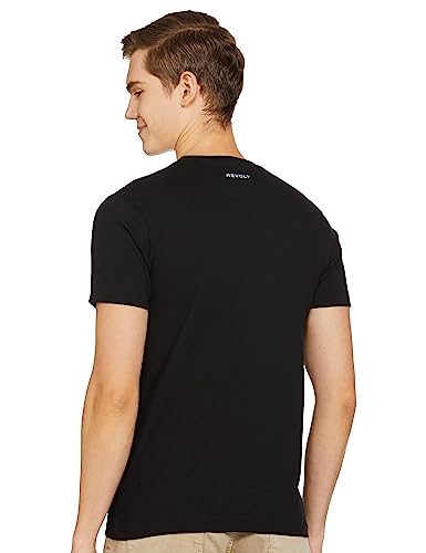 REVOLT Solid Slim Fit Men's Casual Round Neck 100% Cotton T-Shirt-Photographic Print