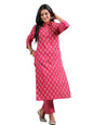 Anubhutee Ethnic Motif Printed Collared Straight Kurta With Trouser Set