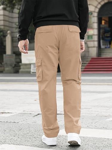 Greciilooks MenS Regular Fit Low Rise Cargos Trousers | Cargo Track Pant | Loose Fit | Regular Trouser | Treck PentS With Mult