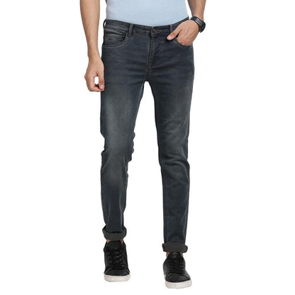 Turtle Men Cotton Stretch Olive Solid Narrow Fit Jeans