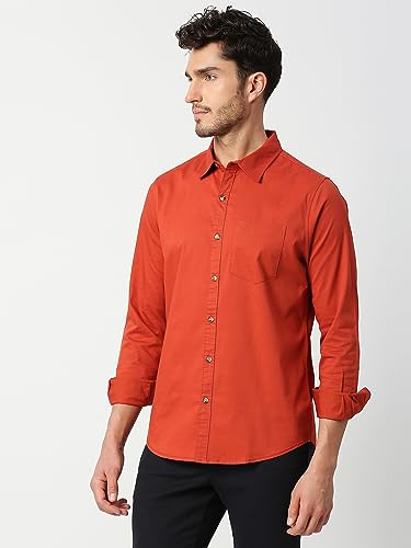 Thomas Scott Long Sleever Solid Color Regular Fit Casual Shirts for Mens