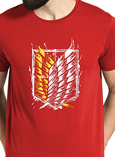 ADRO Mens Attack on Titan Cotton T-Shirt (RN22-03-WINN)